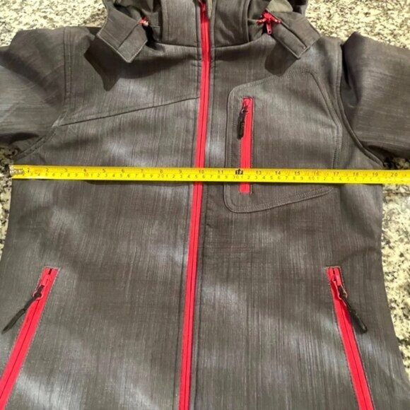 Eldera Women’s XS Softshell Ski Jacket Blue Gray Lightweight Windproof Hooded - Picture 3 of 16